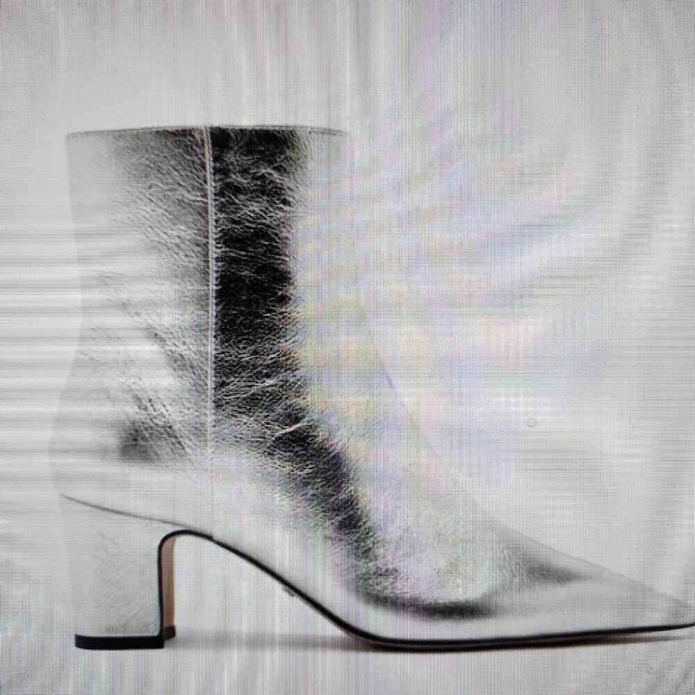 Arezzo Silver " Jemma" Block Booties. Leather. NIB. Size: Various